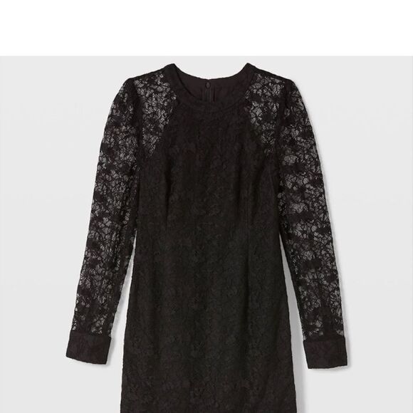 Club Monaco Fitted Lace Dress Black Size 2 NWT in packaging - Picture 4 of 7
